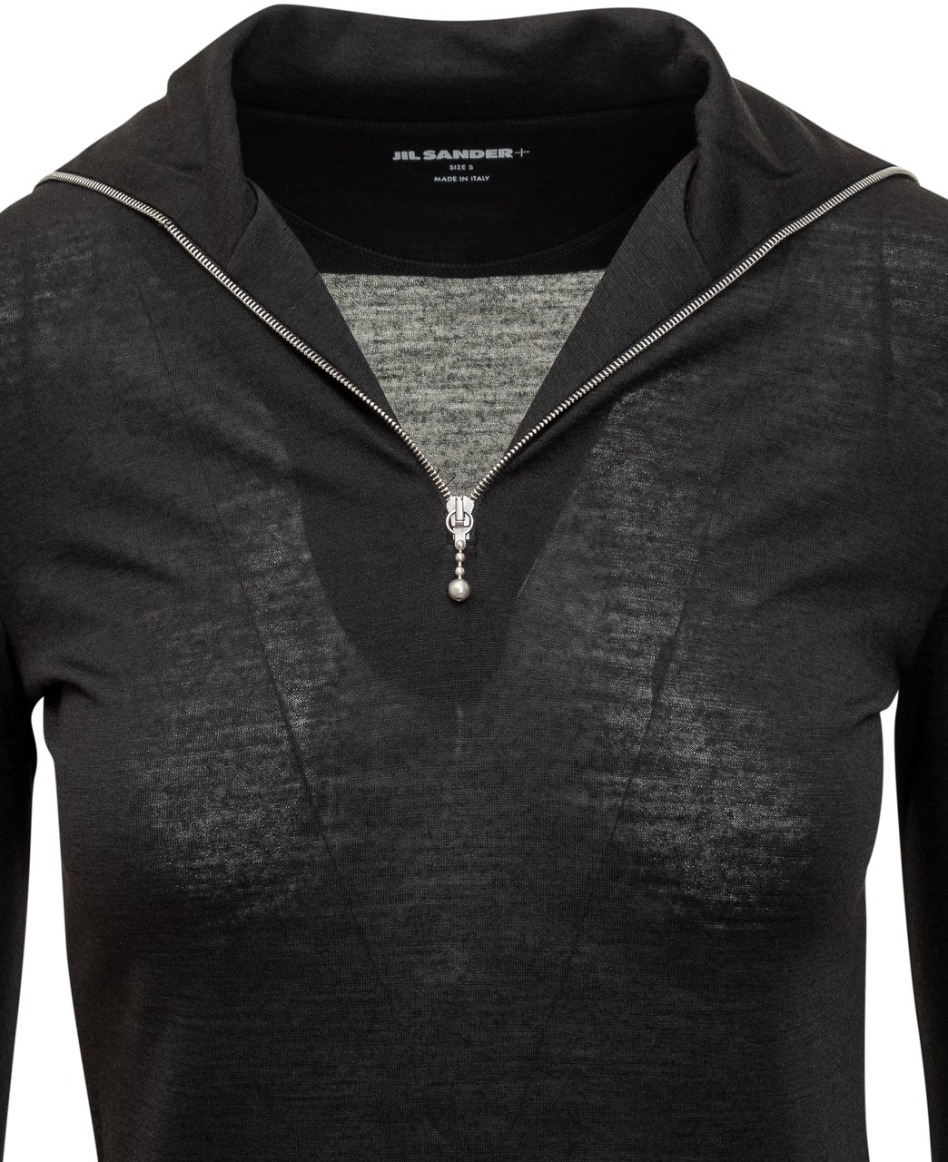 Jil Sander T-Shirt con Logo Zwart