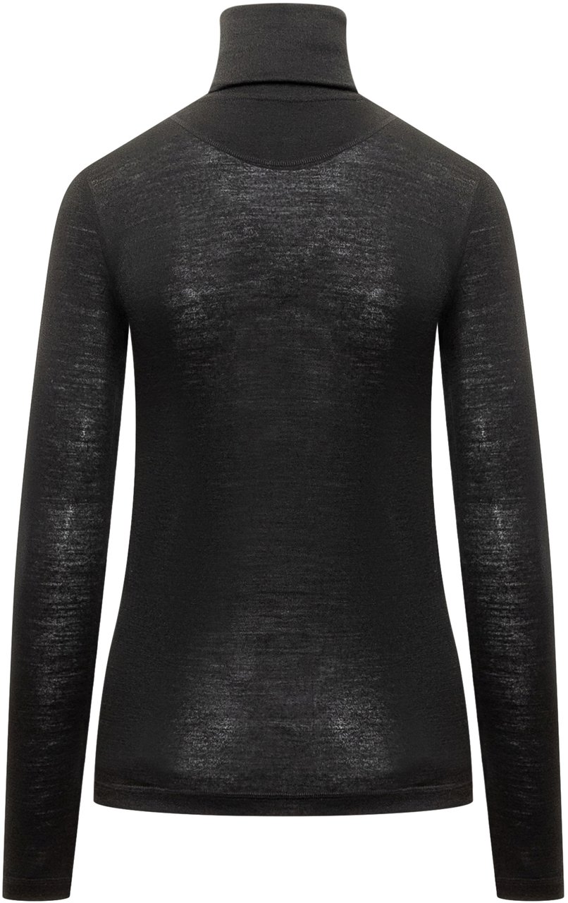 Jil Sander T-Shirt con Logo Zwart