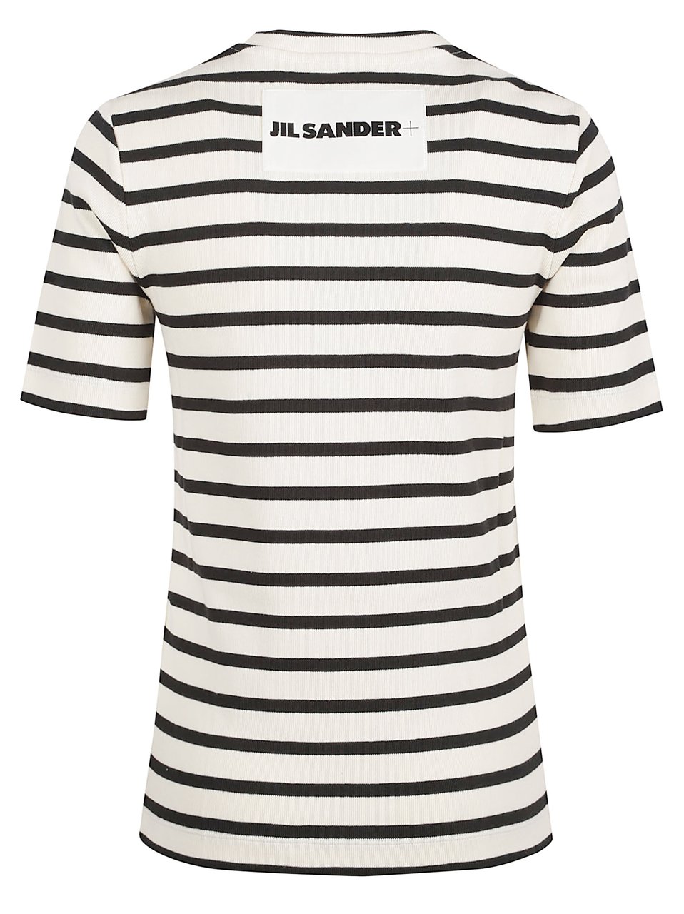 Jil Sander Fine Ribbed Cotton T-Shirt Wit