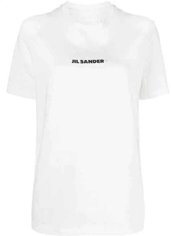 Jil Sander Logo Plus T-shirt Ss White/black Wit