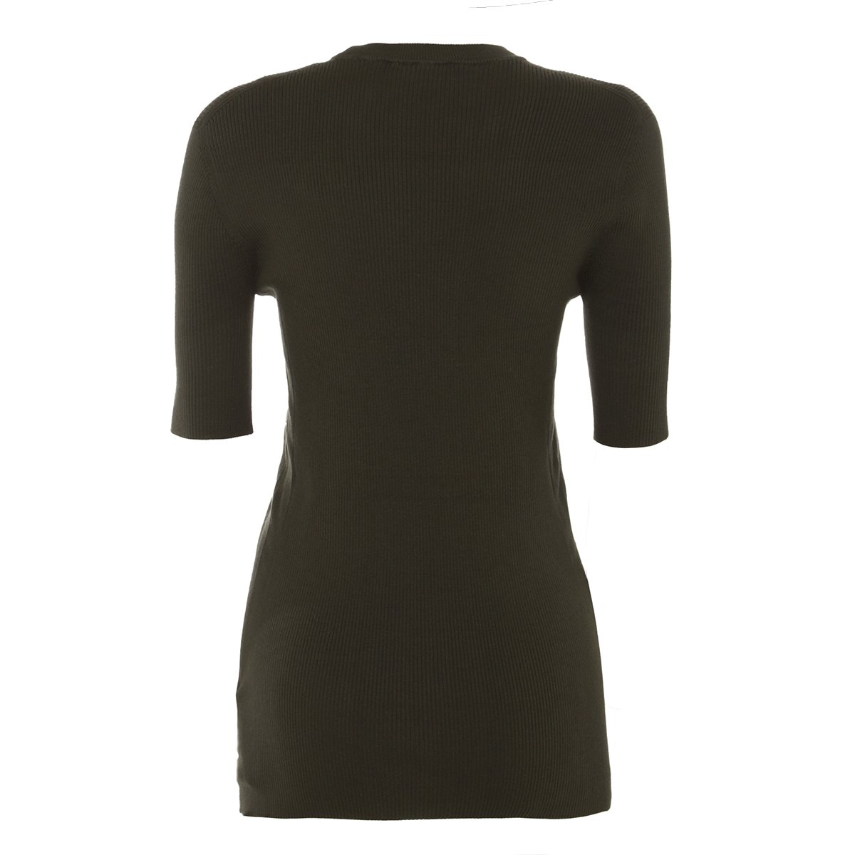 Jil Sander Minimalist Black Cotton Knit Sweater With Ribbed Texture And Logo Patch Zwart