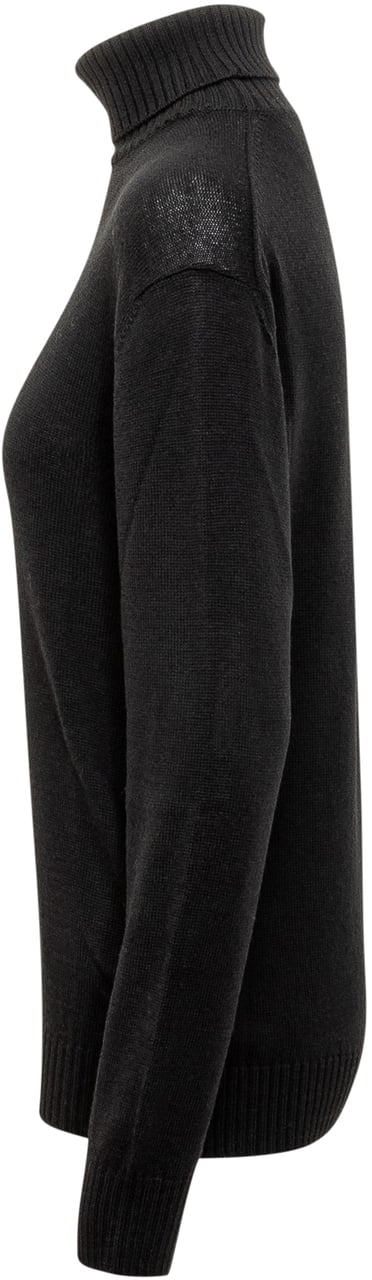 Jil Sander Maglia in Lana con Logo Zwart
