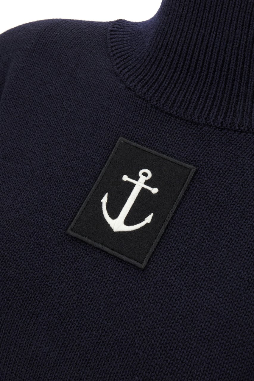 Jil Sander Jil Sander Midnight blue wool sweater Blauw