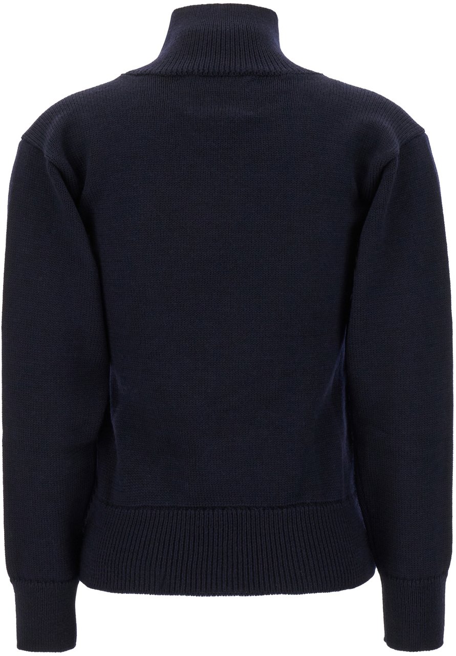 Jil Sander Jil Sander Midnight blue wool sweater Blauw