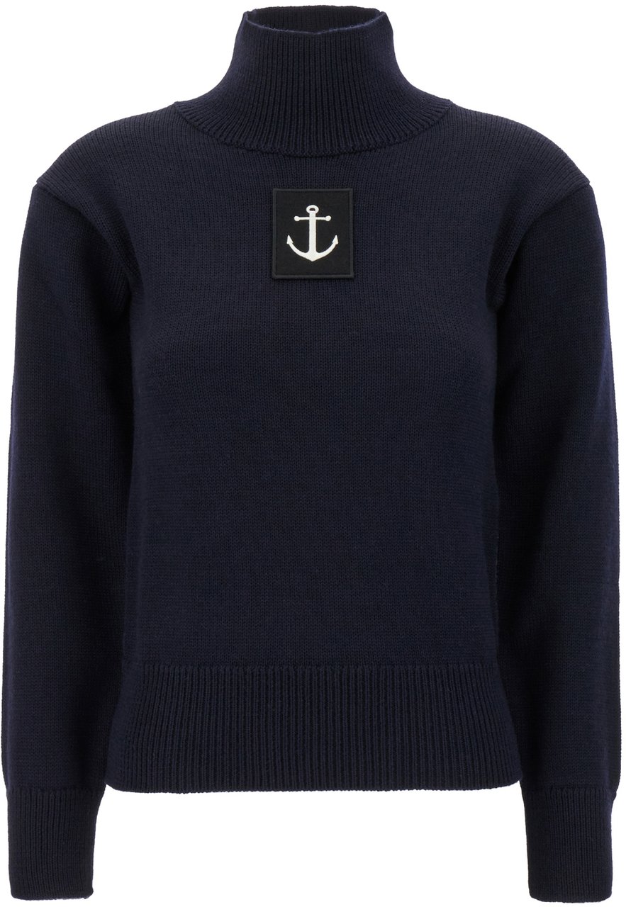 Jil Sander Jil Sander Midnight blue wool sweater Blauw