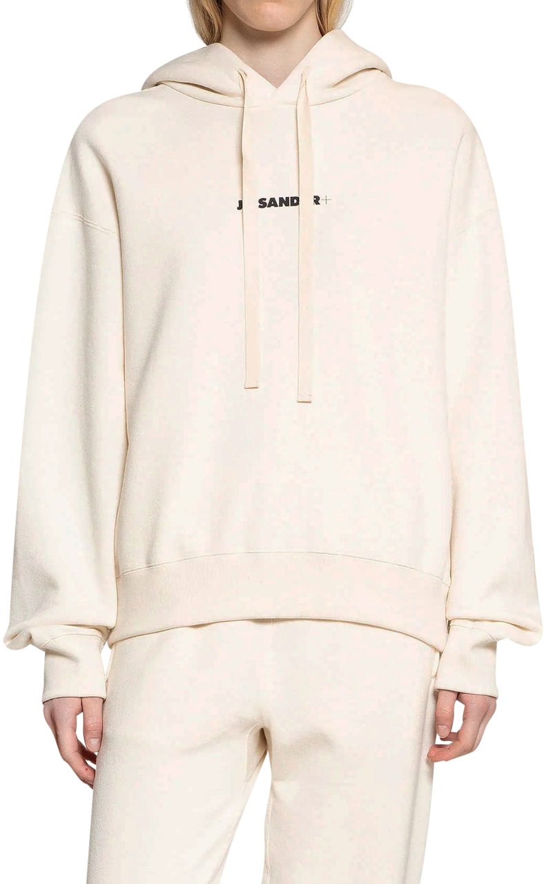 Jil Sander Jil Sander Cotton Hooded Sweatshirt Wit