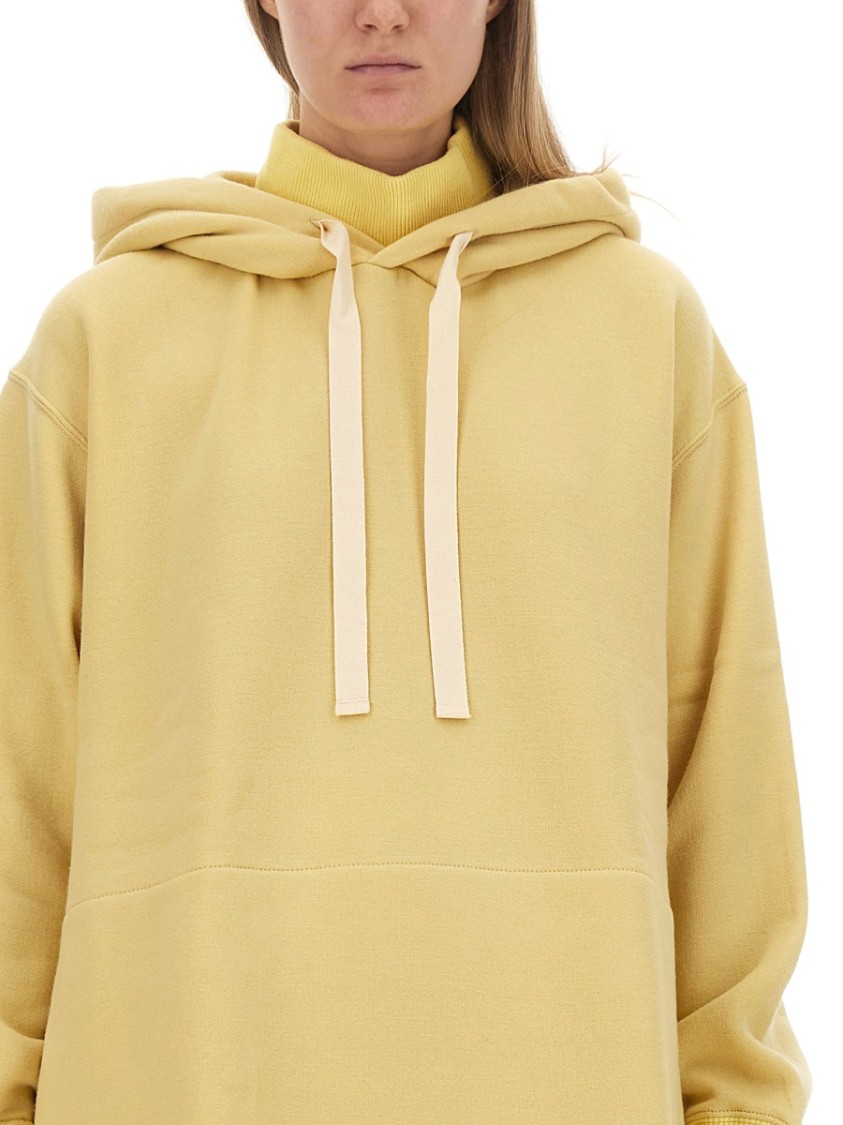 Jil Sander Relaxed-Fit Oversized Hoodie With Drawstring Closure Geel
