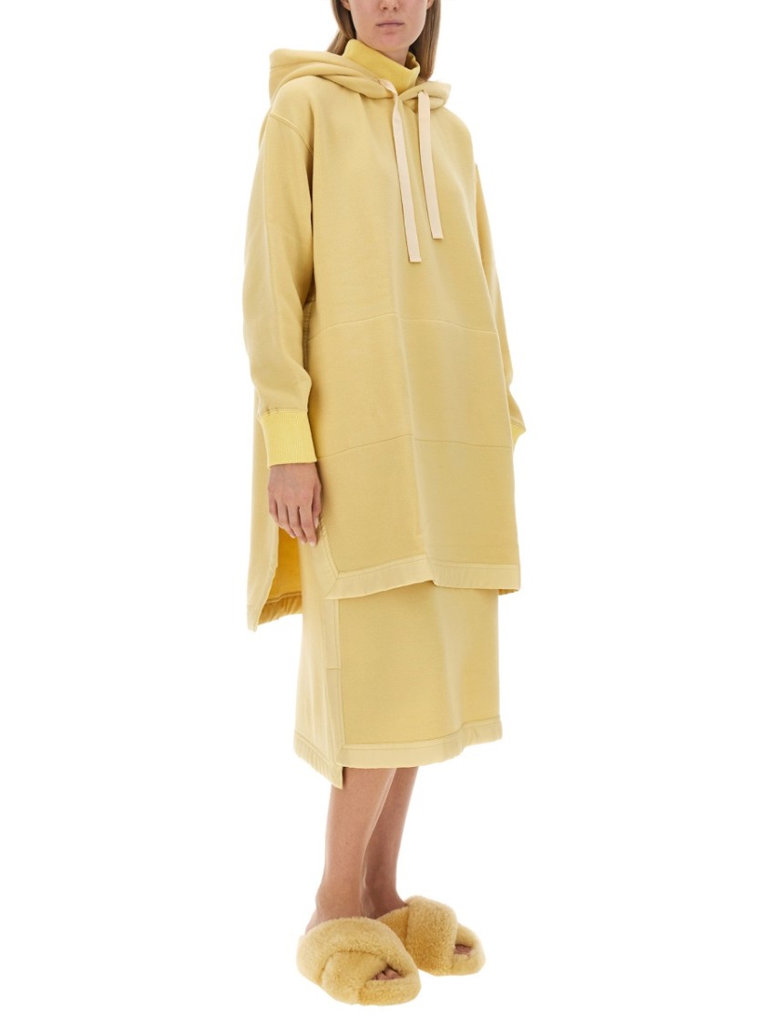 Jil Sander Relaxed-Fit Oversized Hoodie With Drawstring Closure Geel