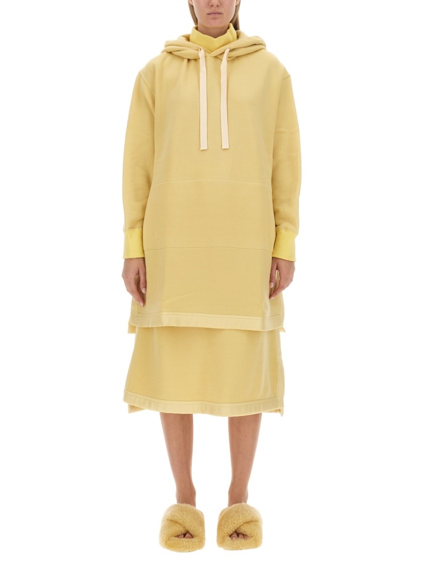 Jil Sander Relaxed-Fit Oversized Hoodie With Drawstring Closure Geel
