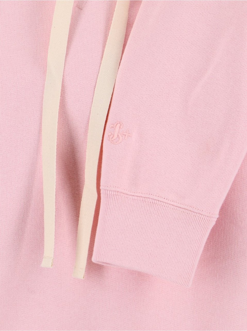 Jil Sander Embroidered Logo Cotton Hoodie Roze
