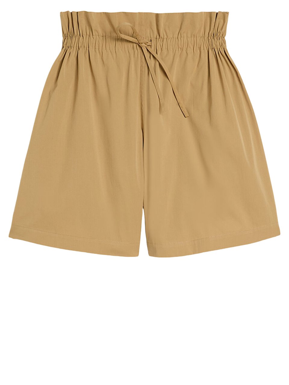Jil Sander Loose-Fit Cotton Poplin Shorts With High Waist Bruin