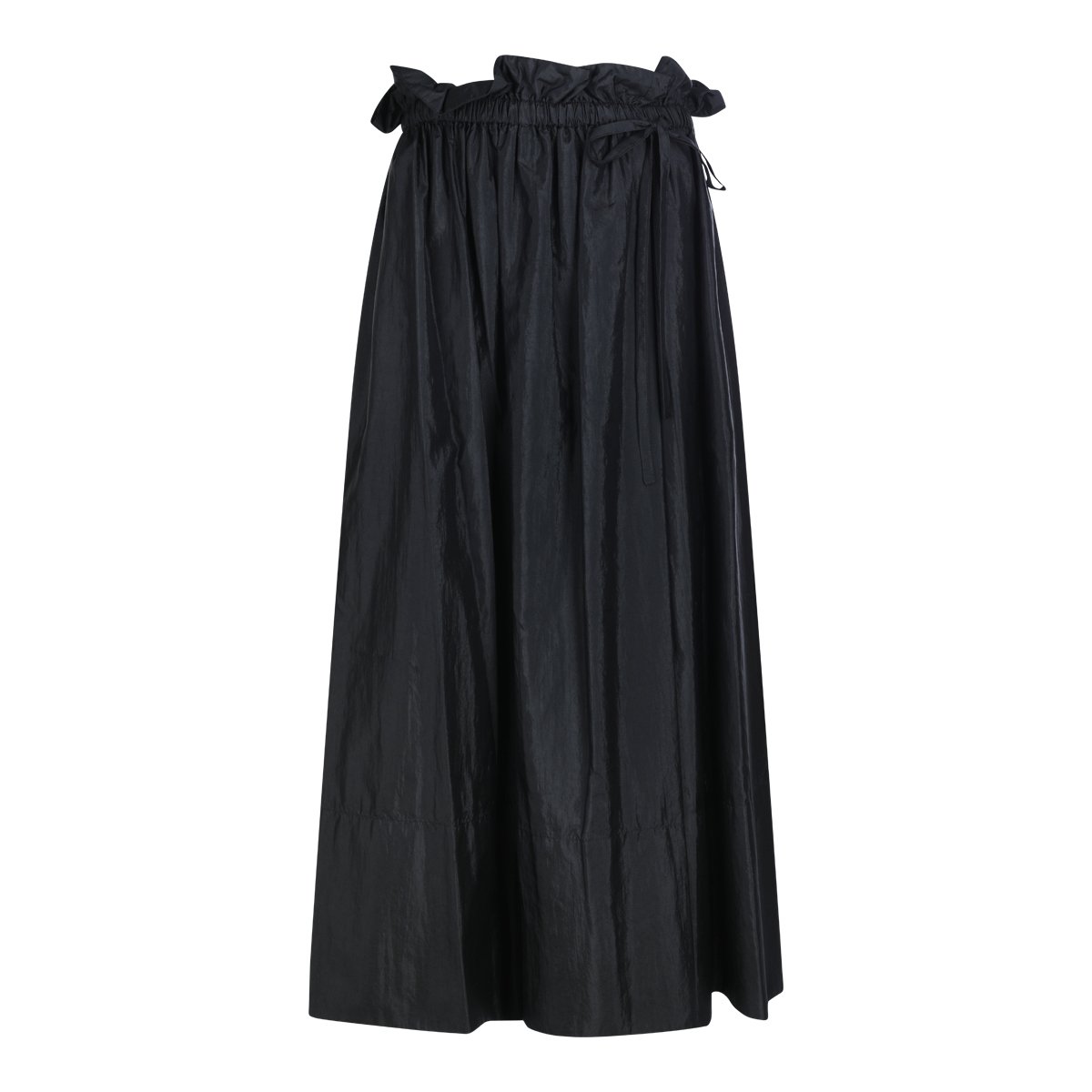 Jil Sander Black High-Waisted Maxi Skirt Zwart
