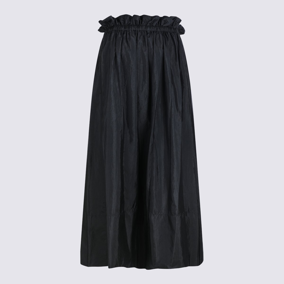 Jil Sander Black High-Waisted Maxi Skirt Zwart
