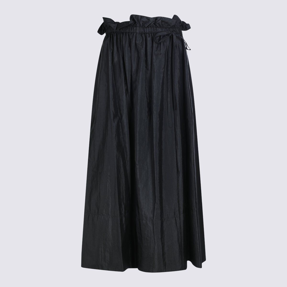 Jil Sander Black High-Waisted Maxi Skirt Zwart