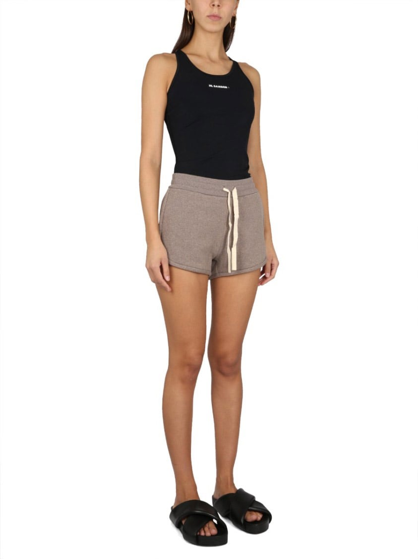 Jil Sander Relaxed-Fit Sweatshirt Bermuda With Drawstring Waistband Bruin