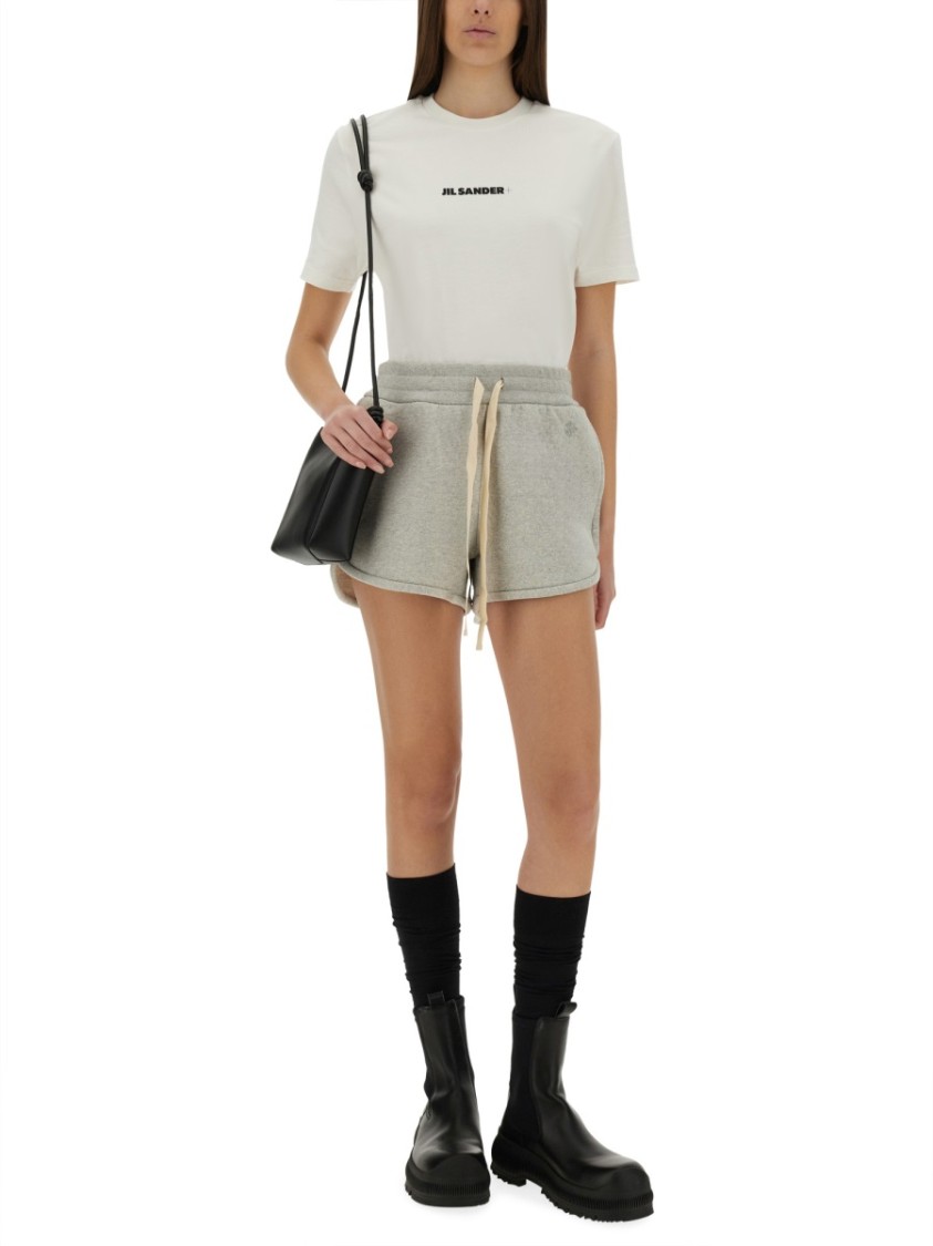Jil Sander Cotton Terry Shorts Grijs