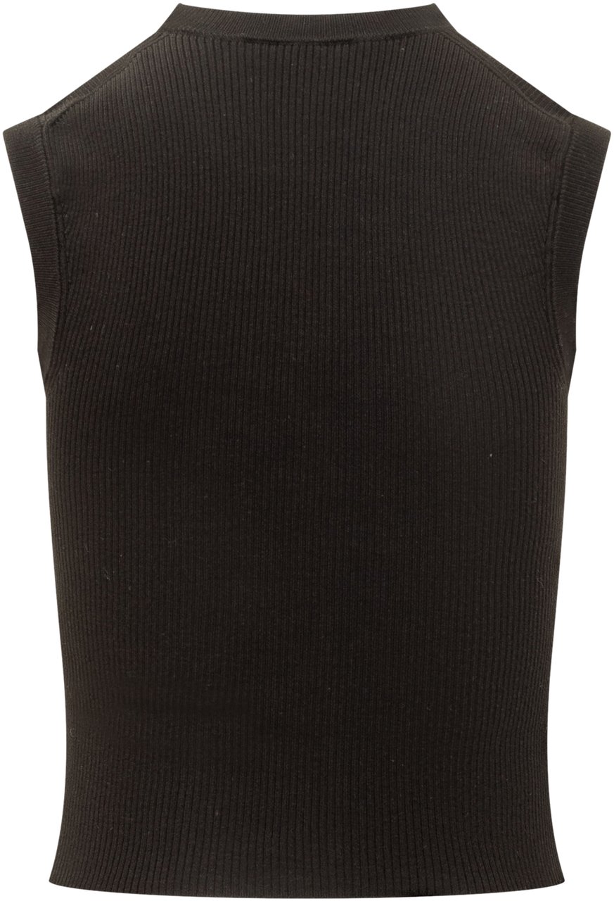 Jil Sander Top con Logo Zwart