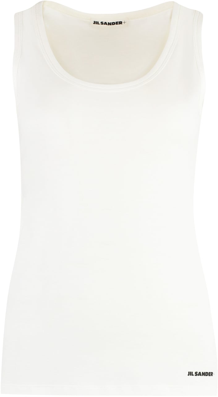 Jil Sander Cotton tank top Wit