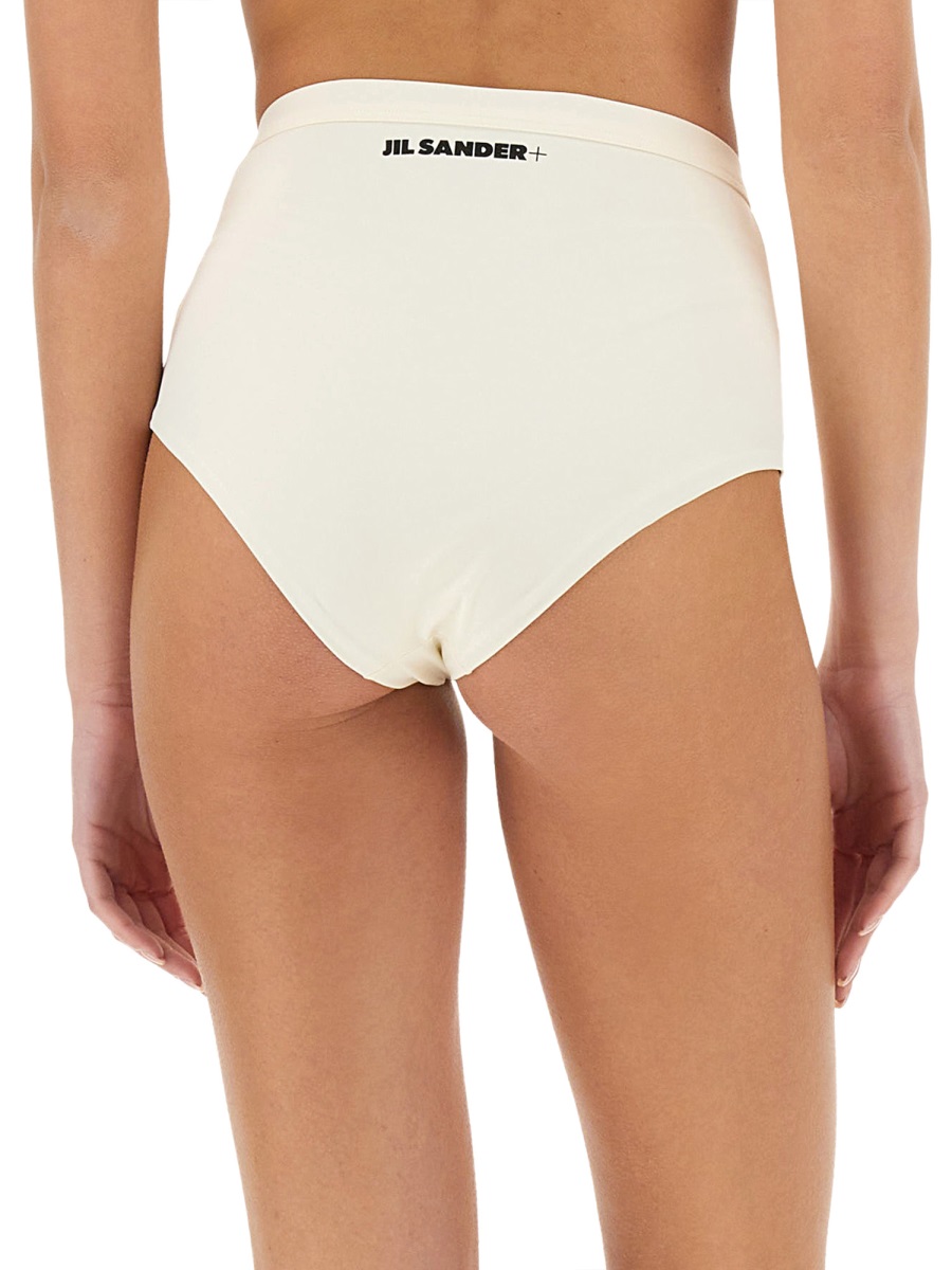 Jil Sander High-Waisted Bikini Briefs with Logo Band Neutraal