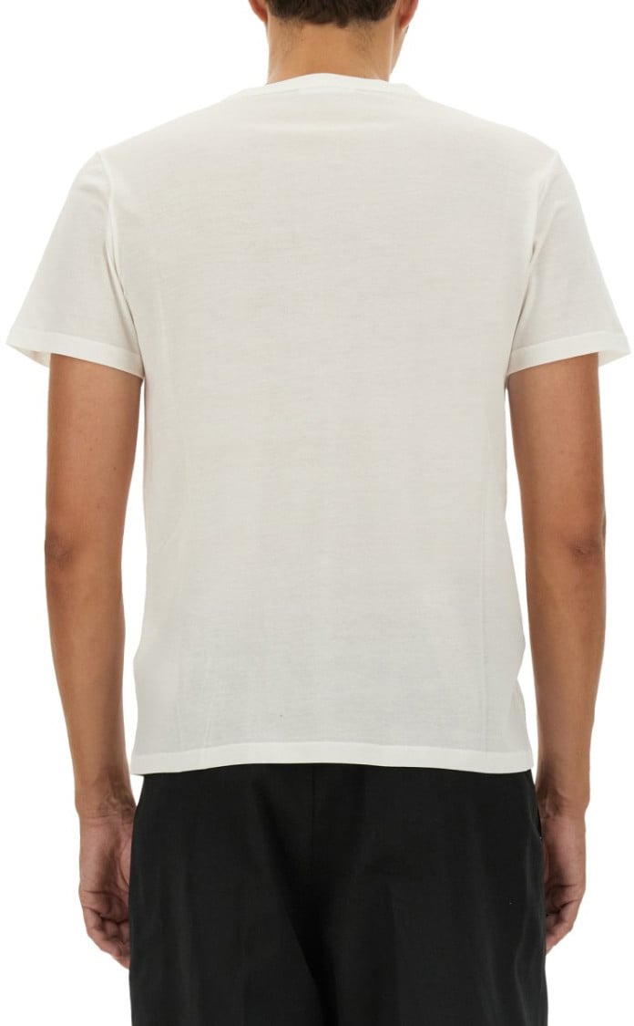 Jil Sander Classic White Cotton T-Shirt Wit