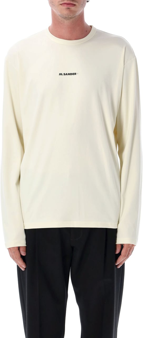 Jil Sander T-Shirt 022 Cn Ls Coconut Wit