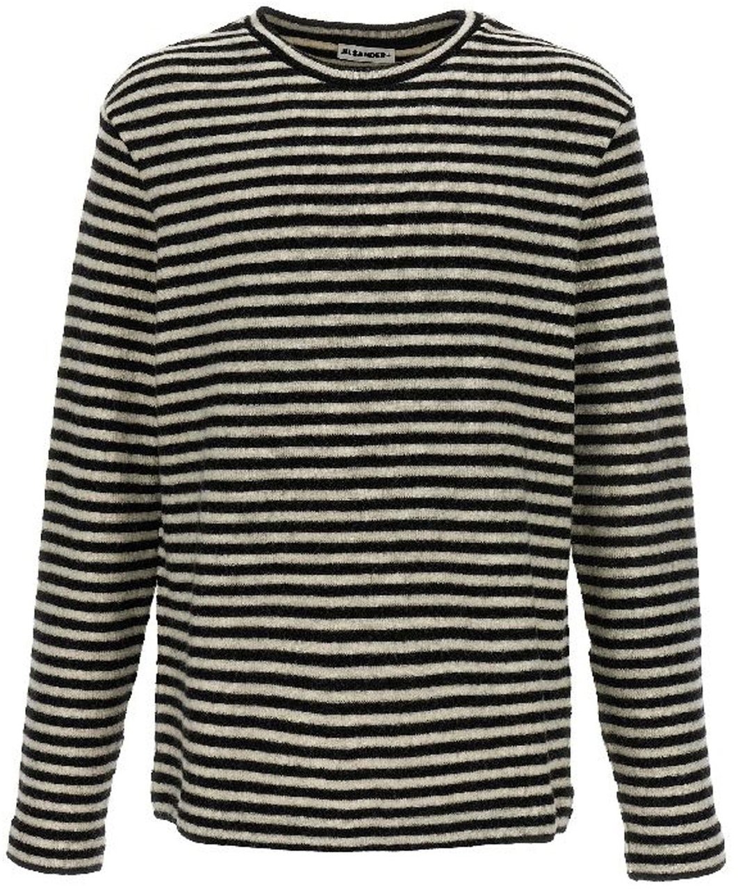 Jil Sander Jil Sander Striped Wool Compact Jersey T-Shirt Wit