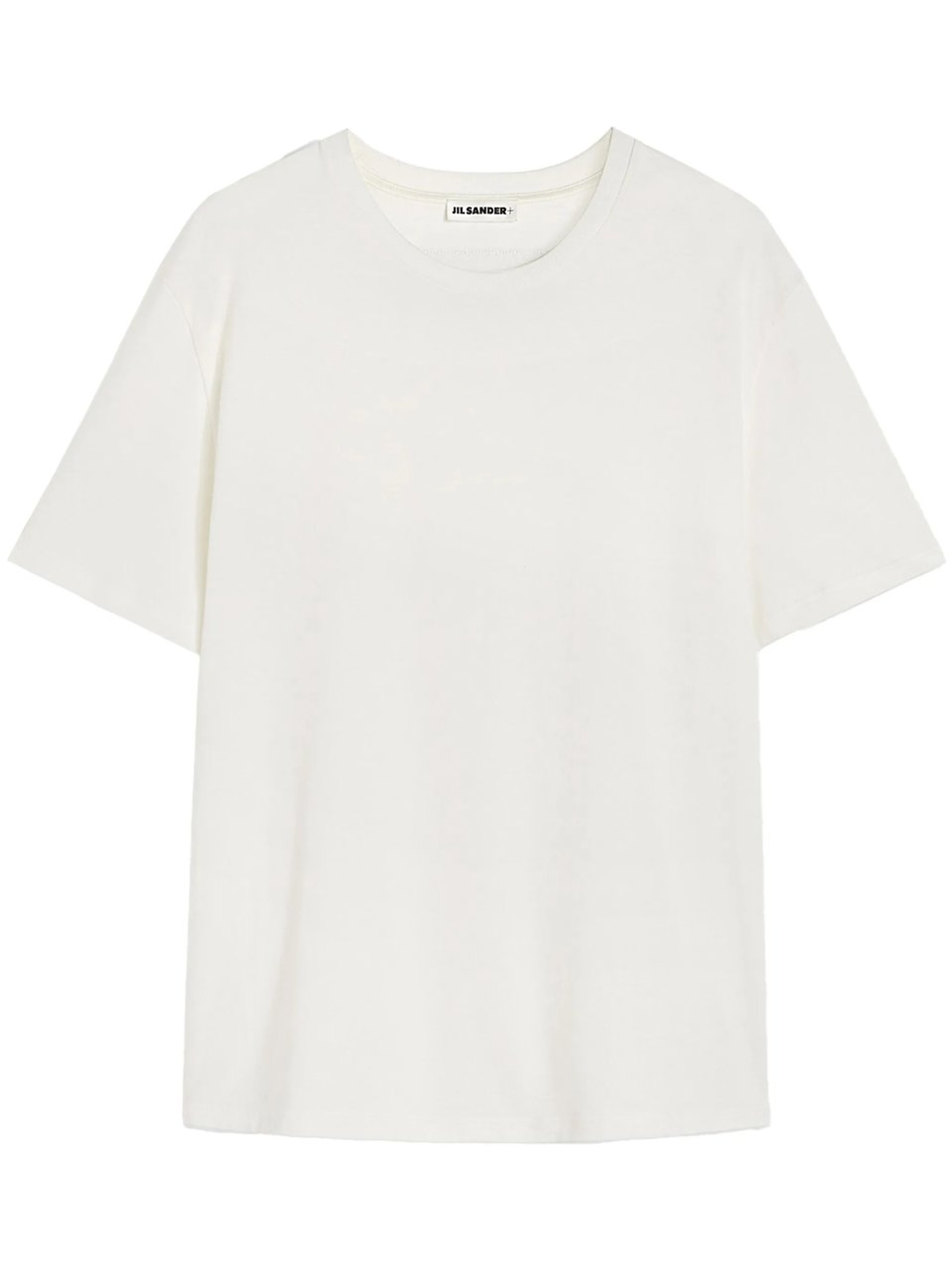 Jil Sander White Minimalist Short-Sleeved Patch T-Shirt Wit