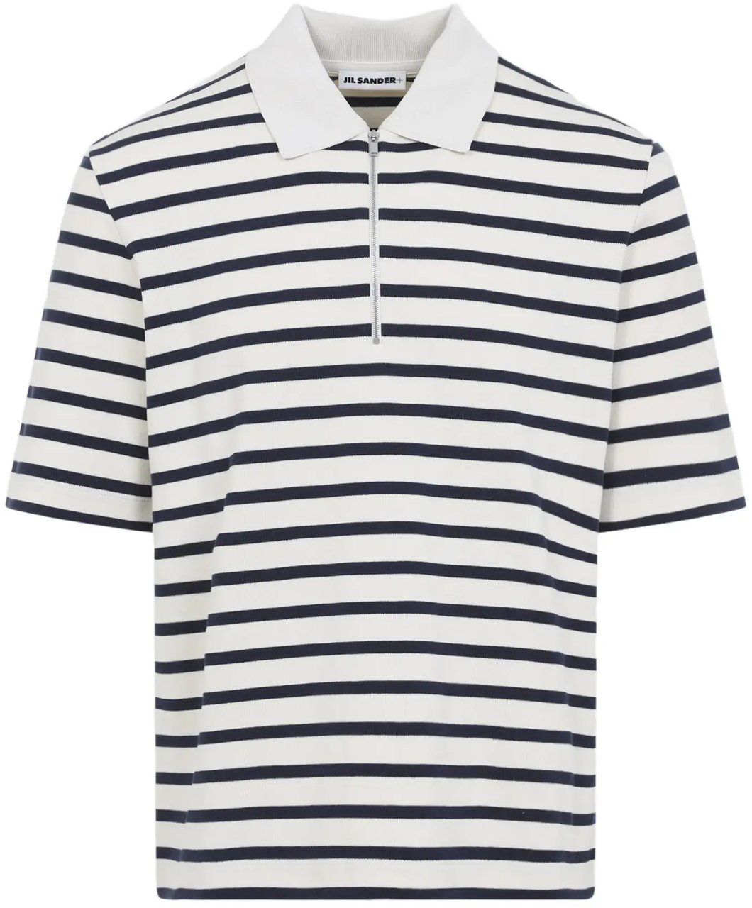 Jil Sander Polo 104 Ss White/blue Wit