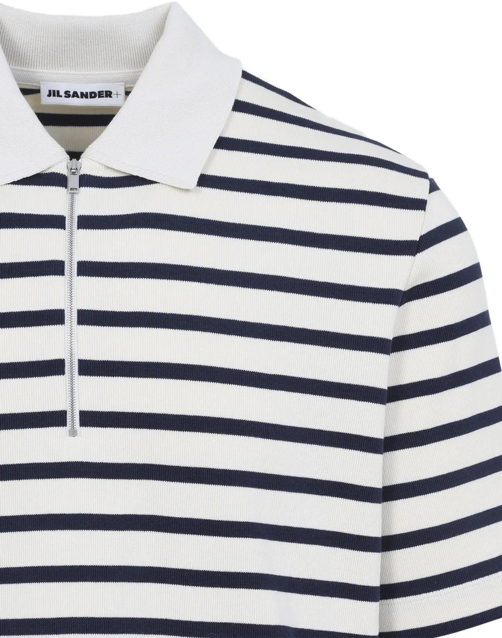 Jil Sander Polo 104 Ss White/blue Wit