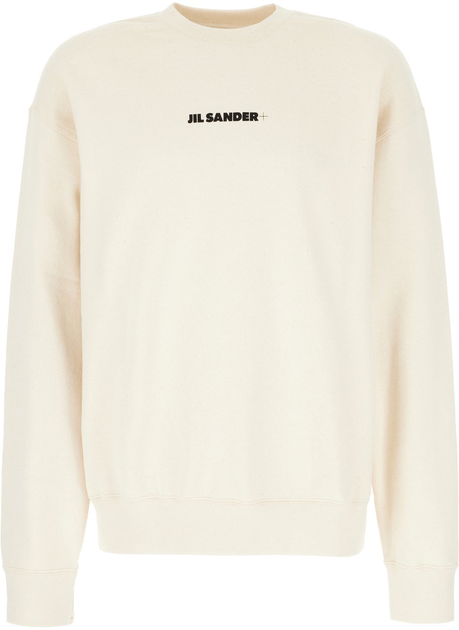 Jil Sander Jil Sander Sand cotton oversize sweatshirt Neutraal