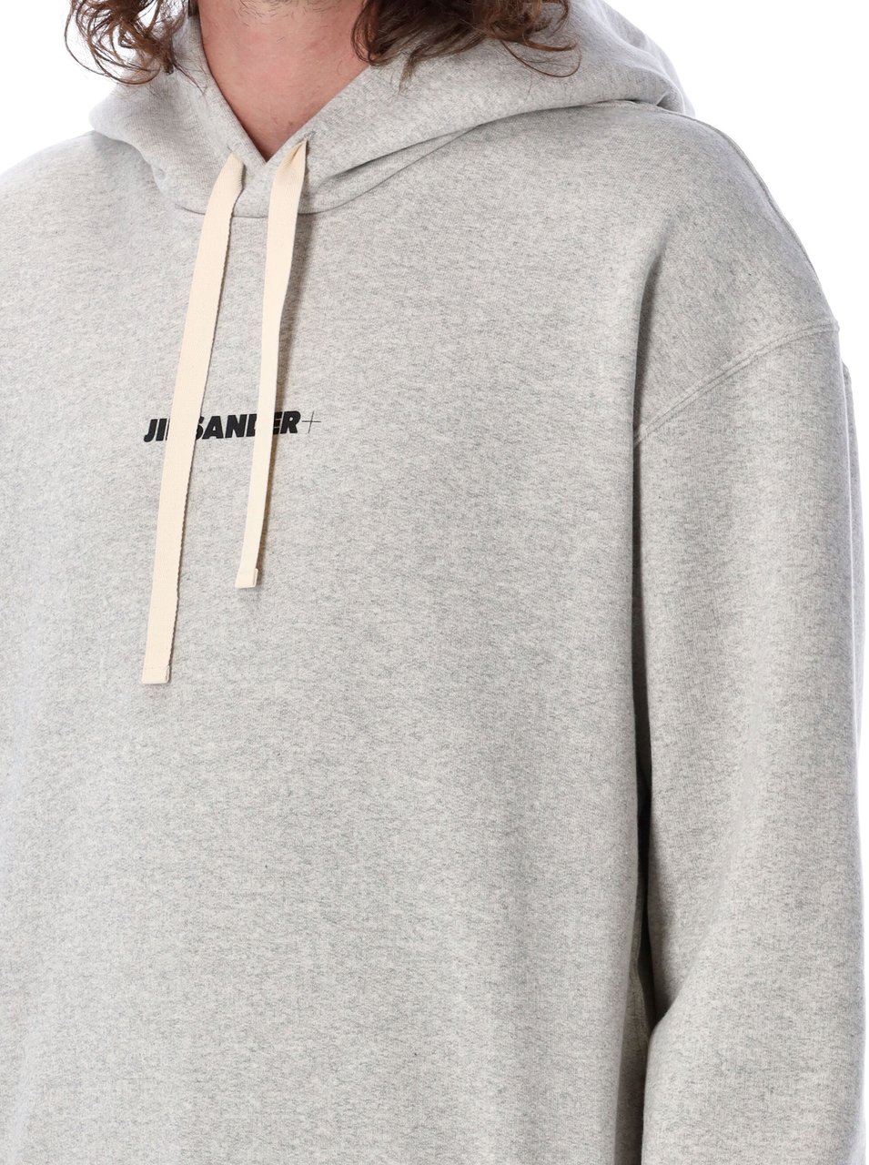 Jil Sander Hoodie Logo Grigio Grijs