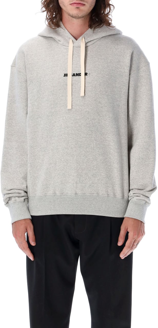 Jil Sander Hoodie Logo Grigio Grijs
