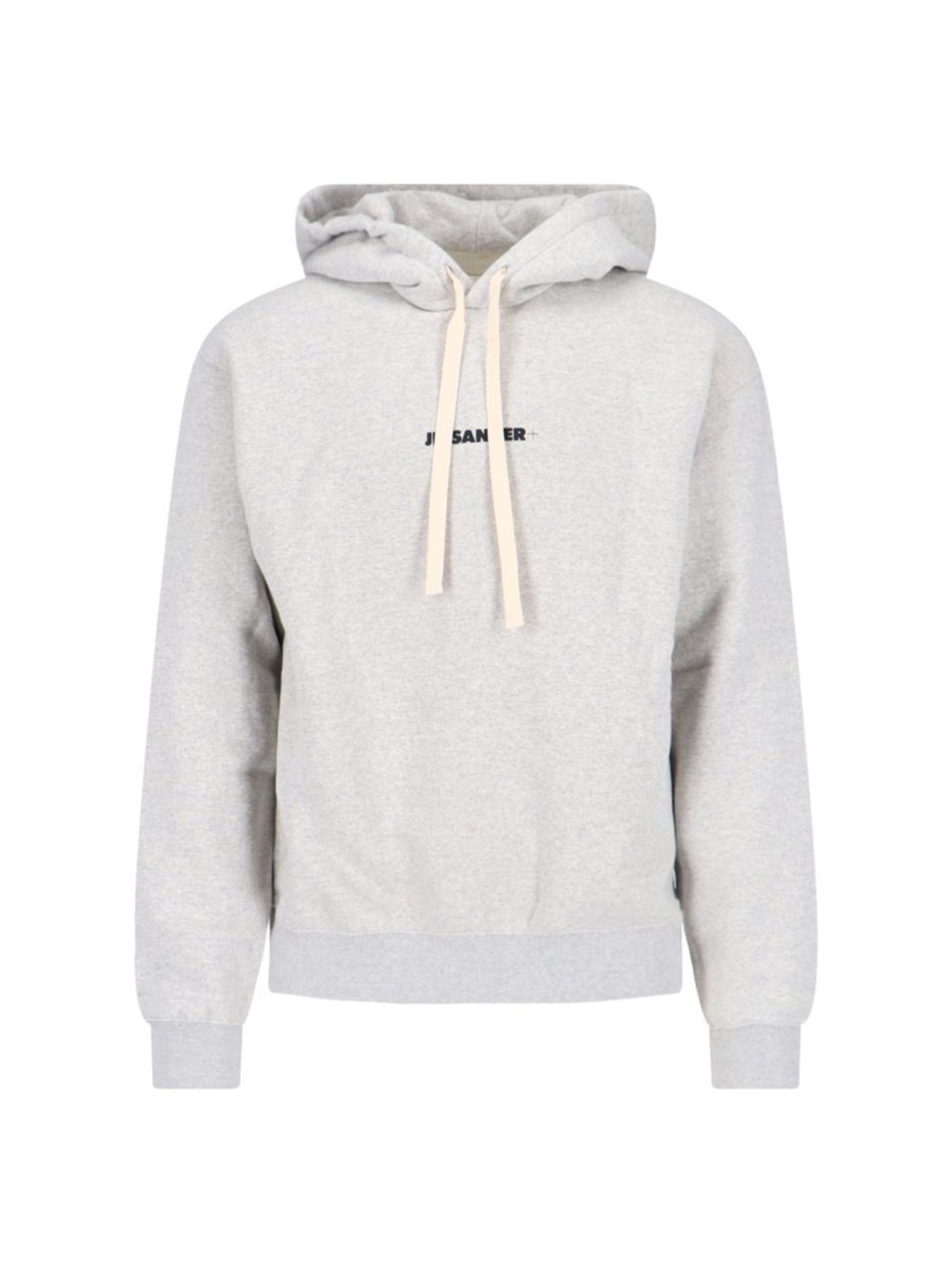 Jil Sander Logo Hooded Sweatshirt – Grey Grijs