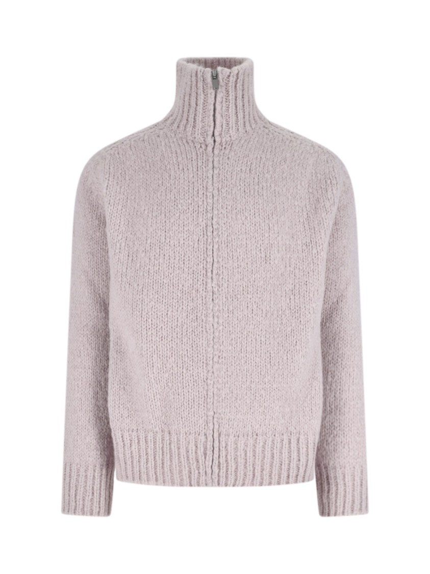 Jil Sander Zip Knit Sweater – Pink Roze