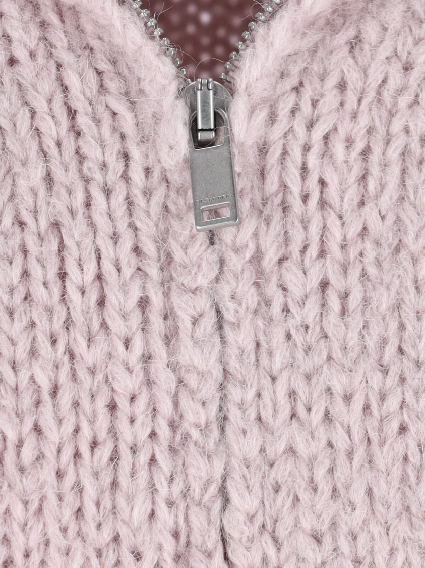 Jil Sander Zip Knit Sweater – Pink Roze