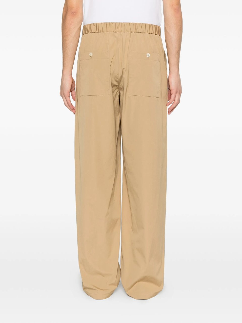 Jil Sander Beige Wide-Leg Tie Belt Pants Bruin