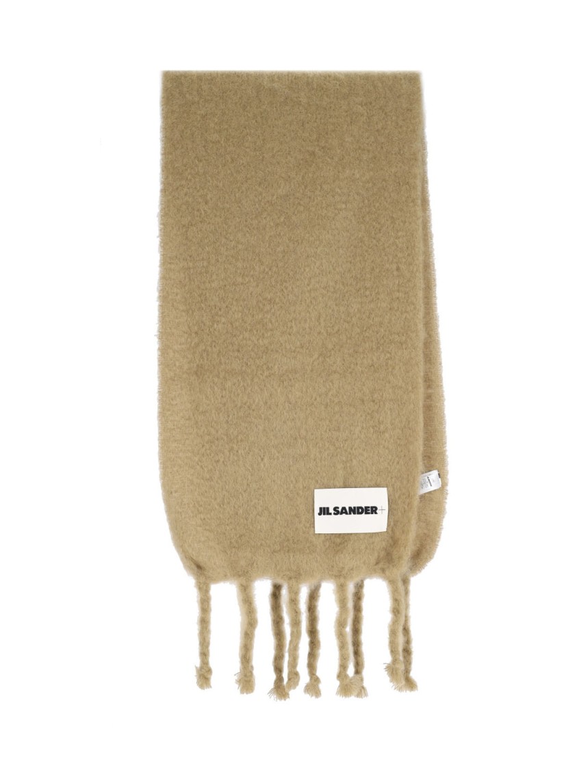 Jil Sander Mohair And Wool Scarf – Beige Neutraal