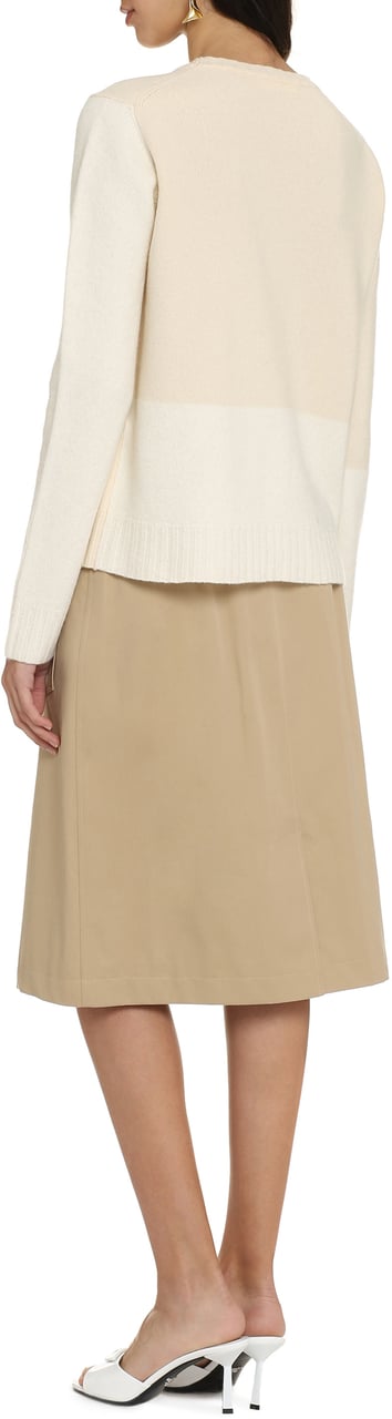 Jil Sander Crew-neck wool sweater Wit