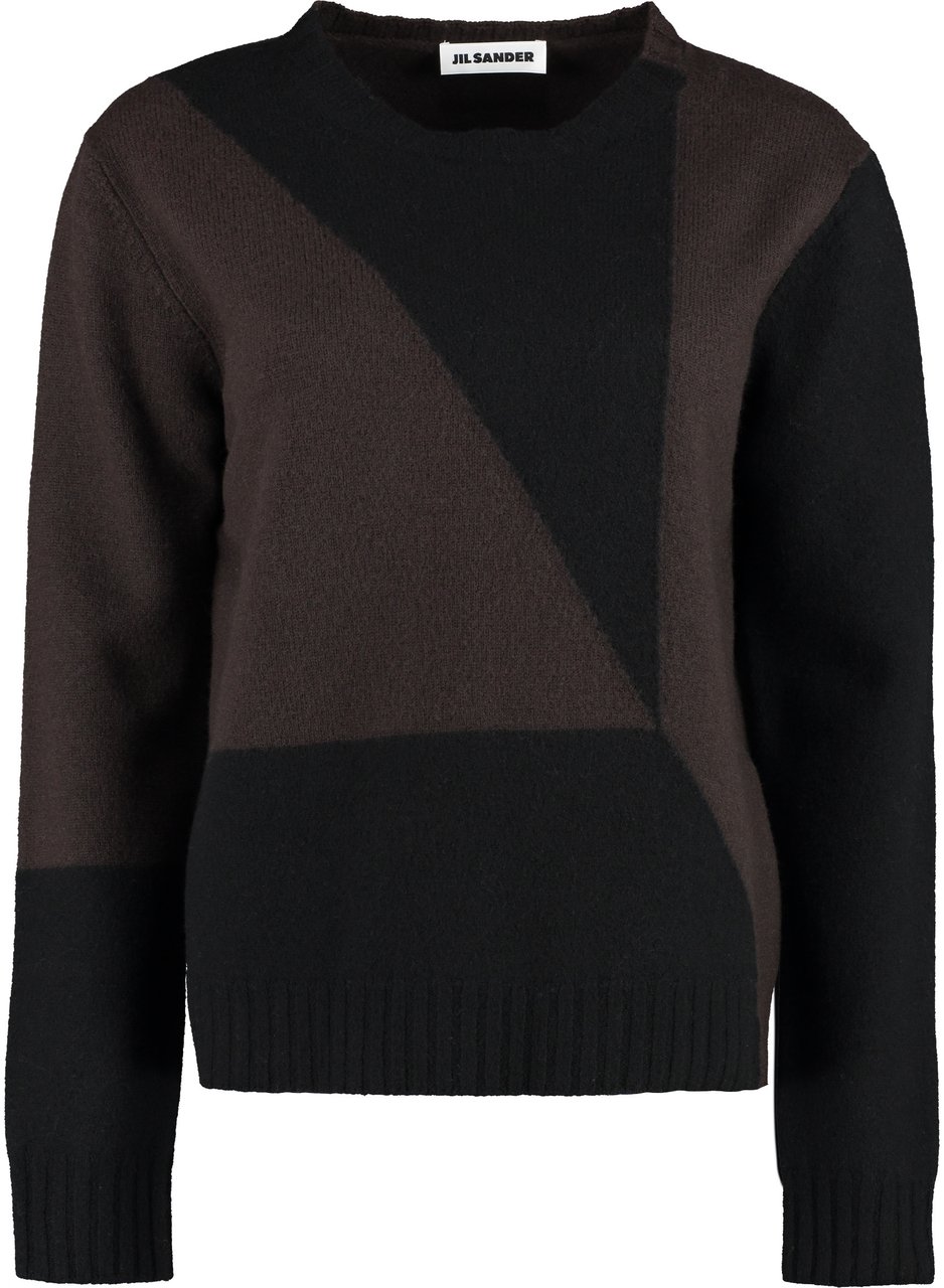 Jil Sander Crew-neck wool sweater Bruin