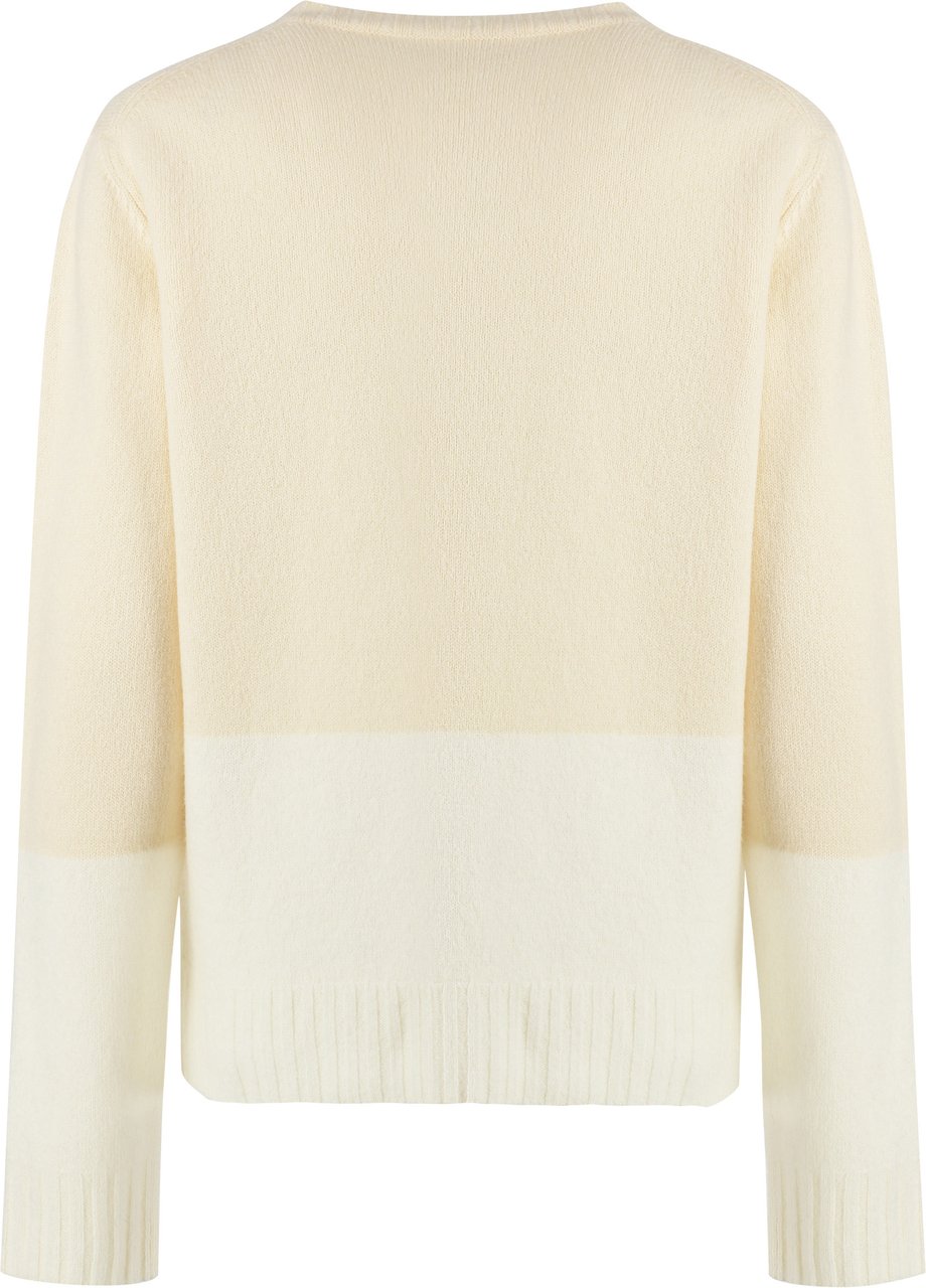 Jil Sander Crew-neck wool sweater Wit