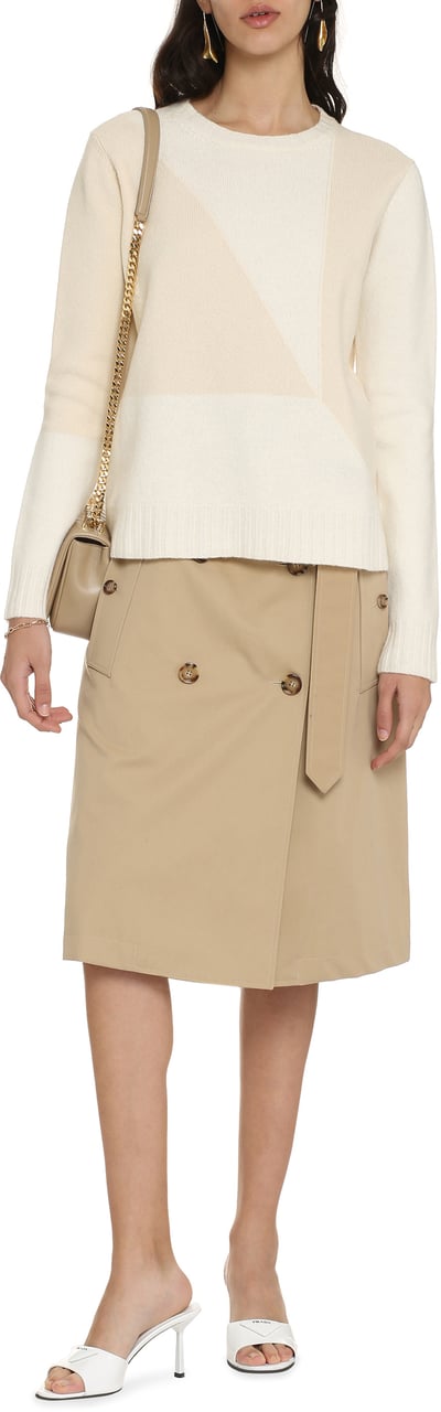 Jil Sander Crew-neck wool sweater Wit