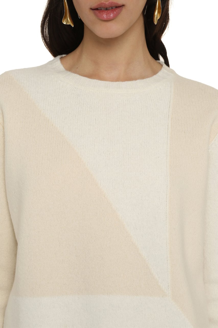 Jil Sander Crew-neck wool sweater Wit