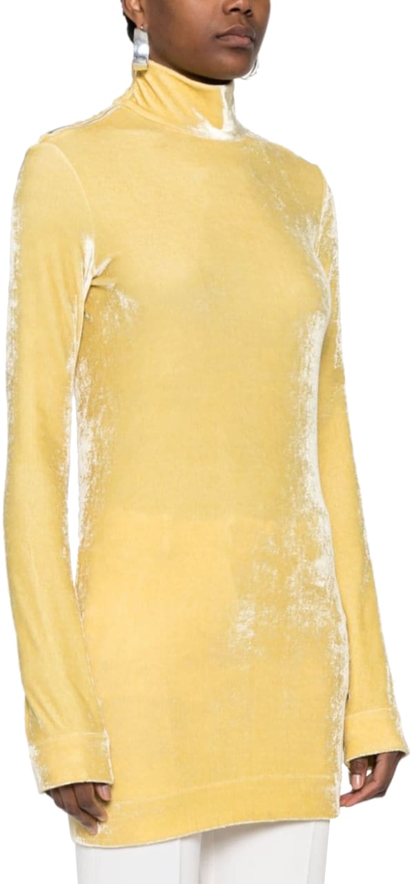 Jil Sander Top With Velvet Details Royal Yellow Geel