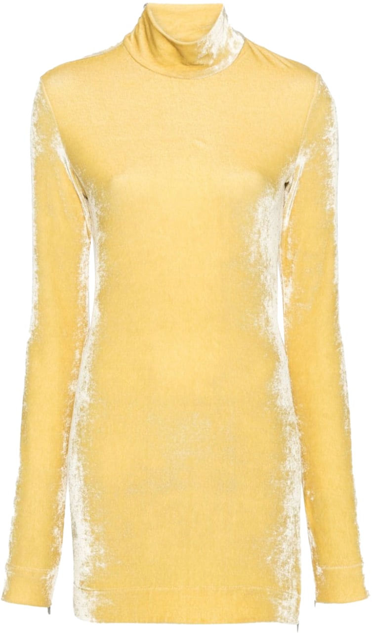 Jil Sander Top With Velvet Details Royal Yellow Geel