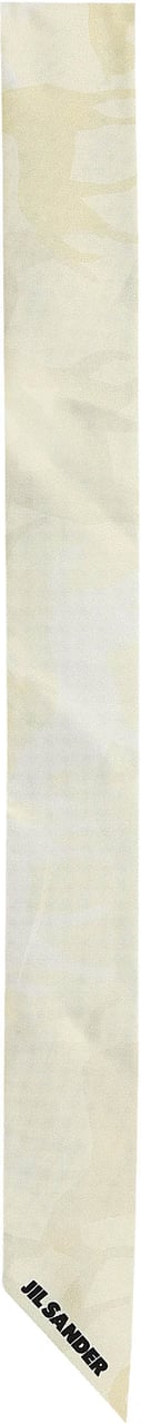 Jil Sander Beige Foulard Long Tapered Scarf Neutraal