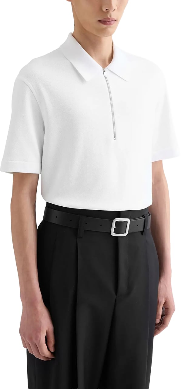 Jil Sander Polo Ss White Wit