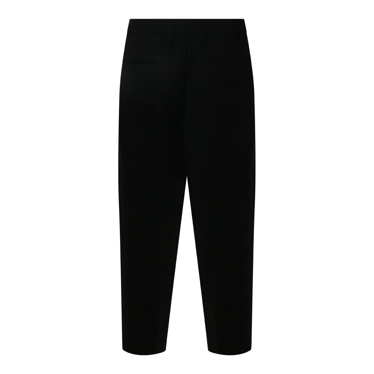 Jil Sander Regular Fit Virgin Wool Trousers With Clean Lines And Tailored Silhouette Zwart