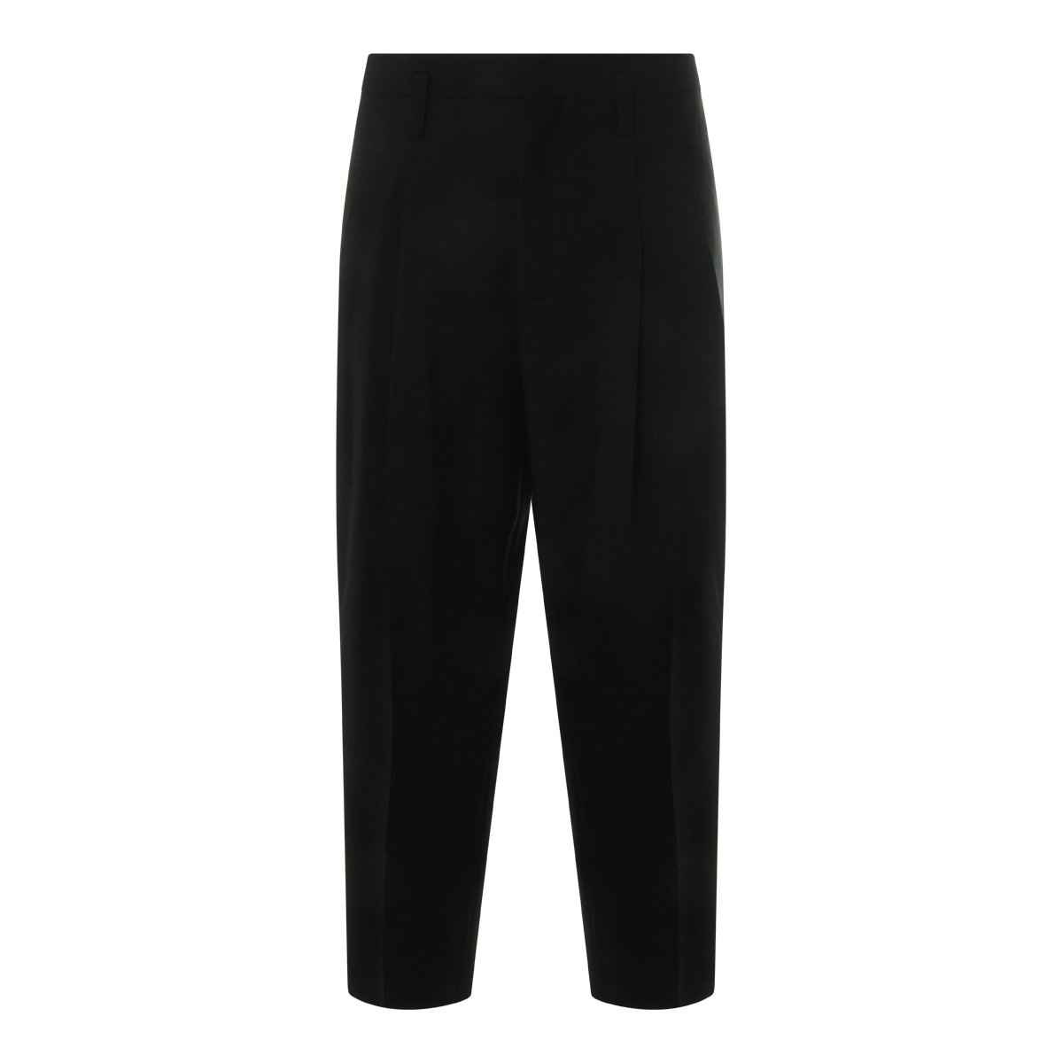 Jil Sander Regular Fit Virgin Wool Trousers With Clean Lines And Tailored Silhouette Zwart