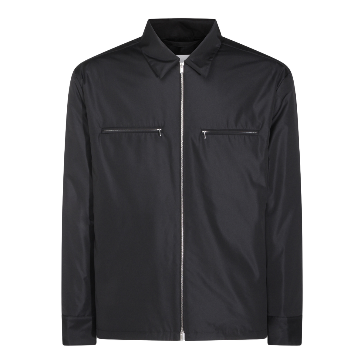 Jil Sander Black Jacket with Classic Collar Zwart