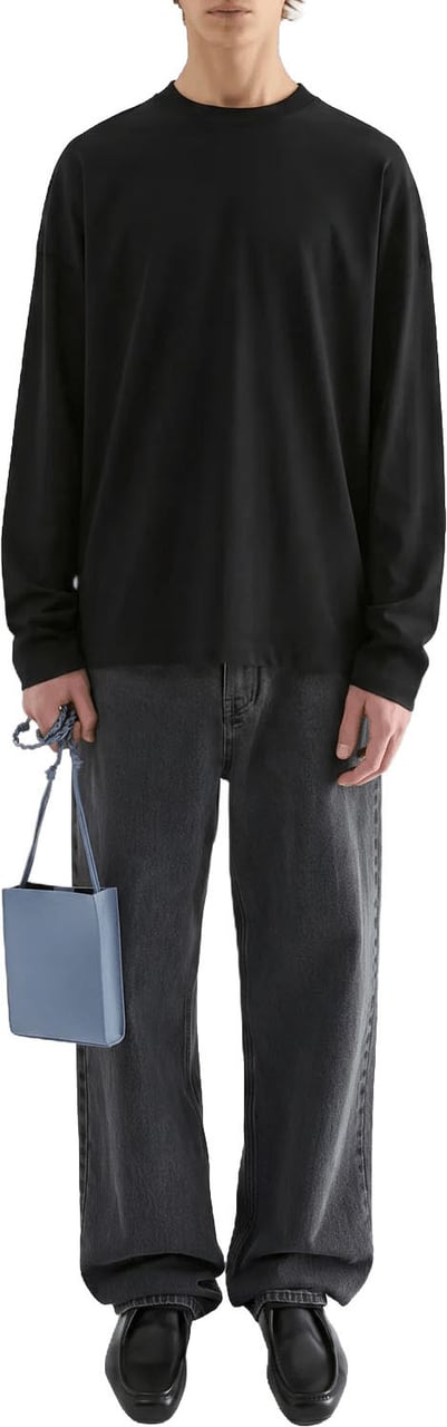 Jil Sander LOGO PRINT LONG SLEEVE T-SHIRT Zwart
